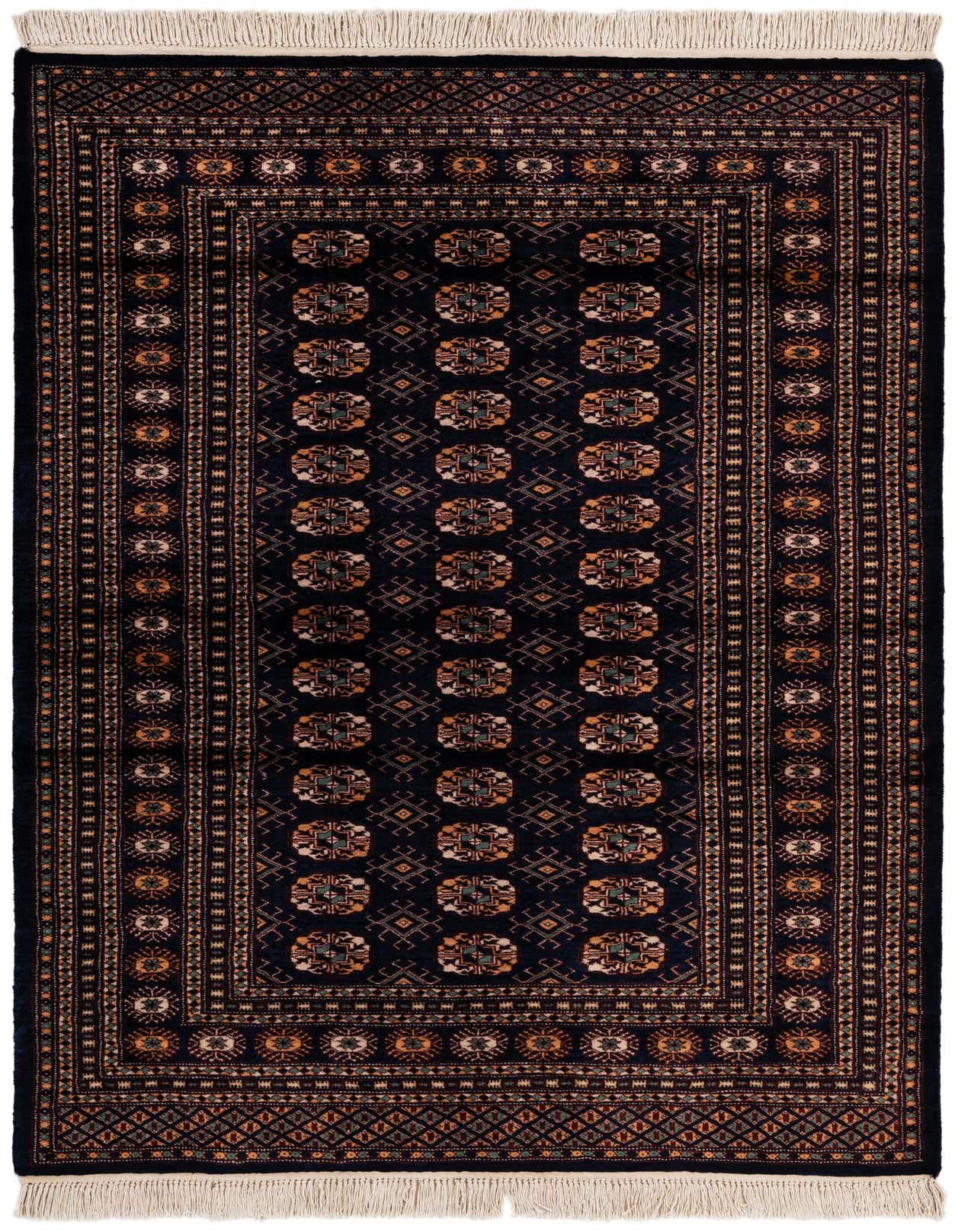 4' 4 x 6' 4 Hand Knotted Bokhara Oriental Wool Rug