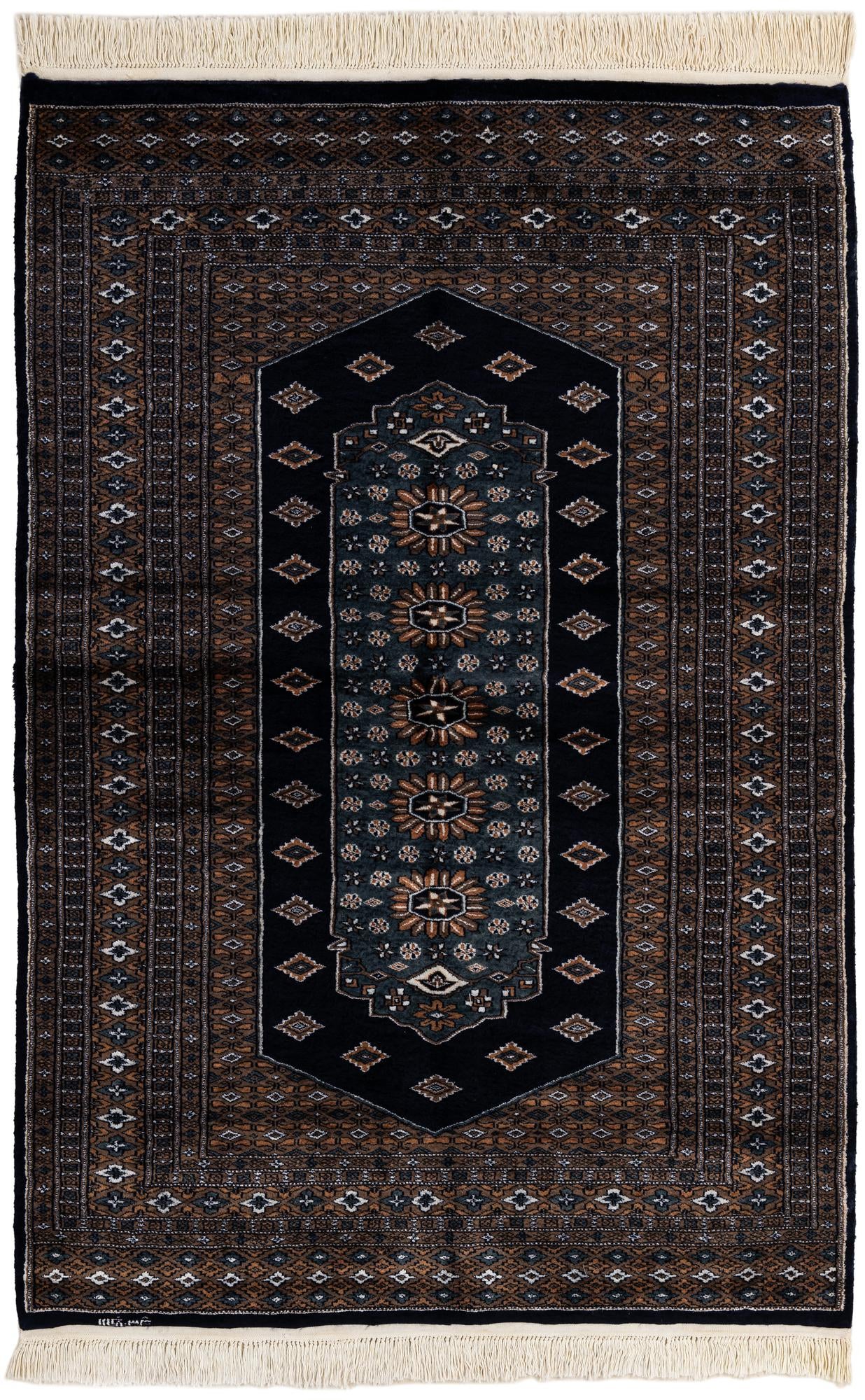 4' x 6' Hand Knotted Bokhara Oriental Rug