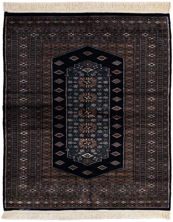 Detail image of 4' x 6' Hand Knotted Bokhara Oriental Rug
