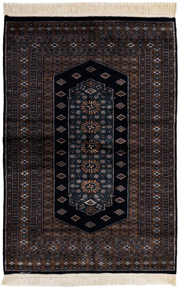 Detail image of 4' x 6' Hand Knotted Bokhara Oriental Rug
