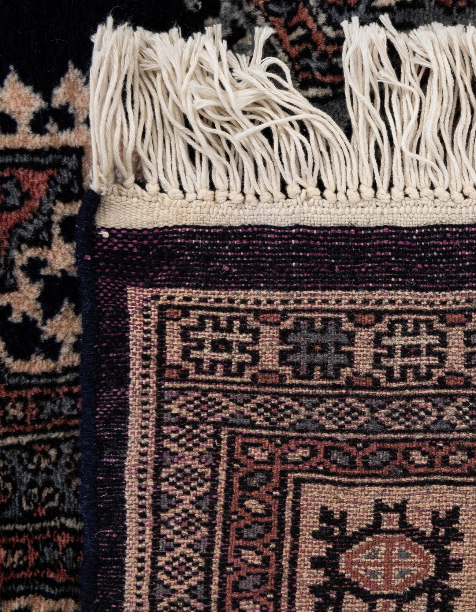 4' 2 x 6' 3 Hand Knotted Bokhara Oriental Wool Rug