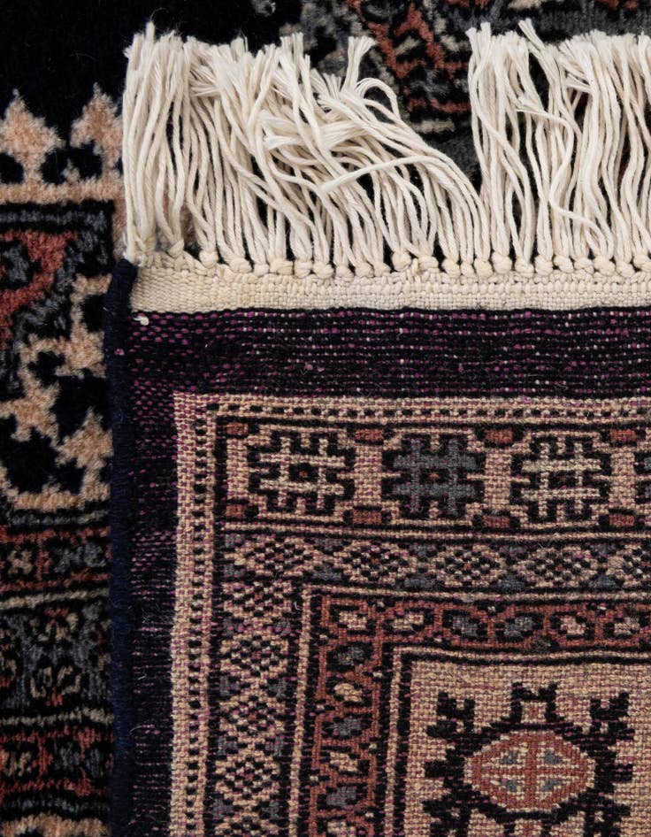 Detail image of 4' 2 x 6' 3  Hand Knotted Bokhara Oriental Wool Rug