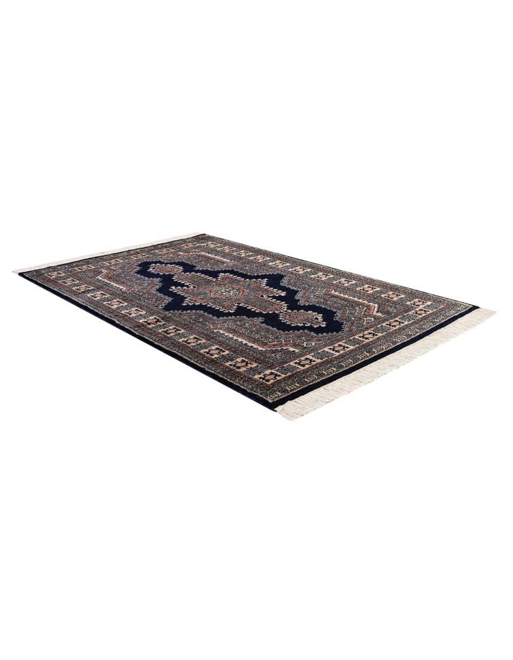 Detail image of 4' 2 x 6' 3  Hand Knotted Bokhara Oriental Wool Rug