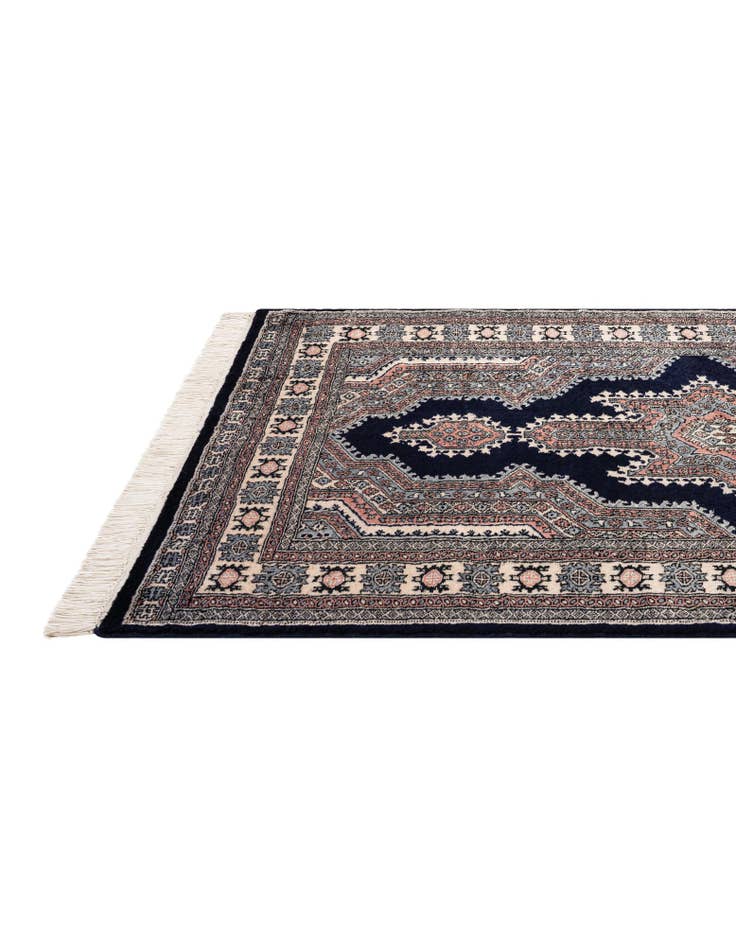 Detail image of 4' 2 x 6' 3 Hand Knotted Bokhara Oriental Wool Rug