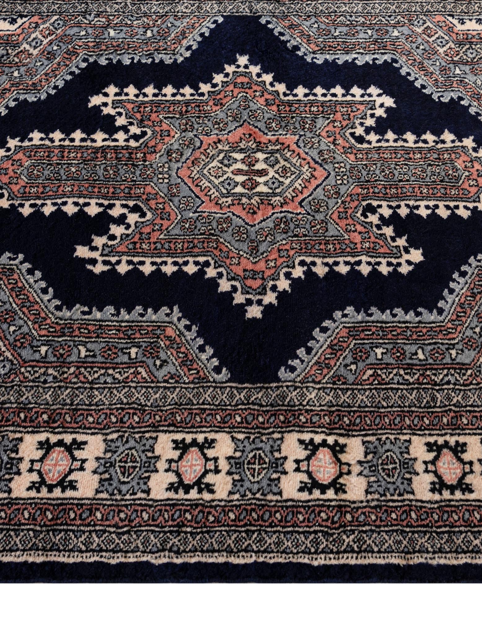 4' 2 x 6' 3 Hand Knotted Bokhara Oriental Wool Rug