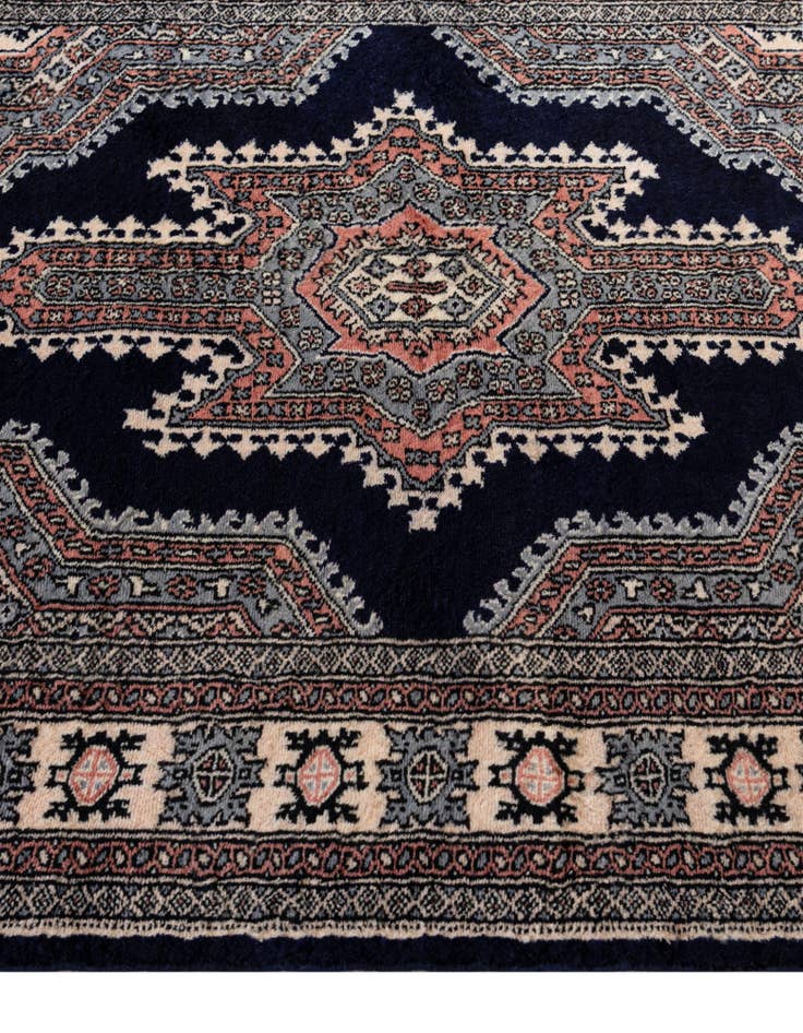 Detail image of 4' 2 x 6' 3 Hand Knotted Bokhara Oriental Wool Rug