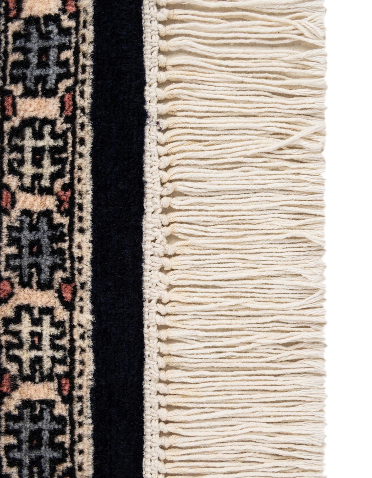 4' 2 x 6' 3 Hand Knotted Bokhara Oriental Wool Rug