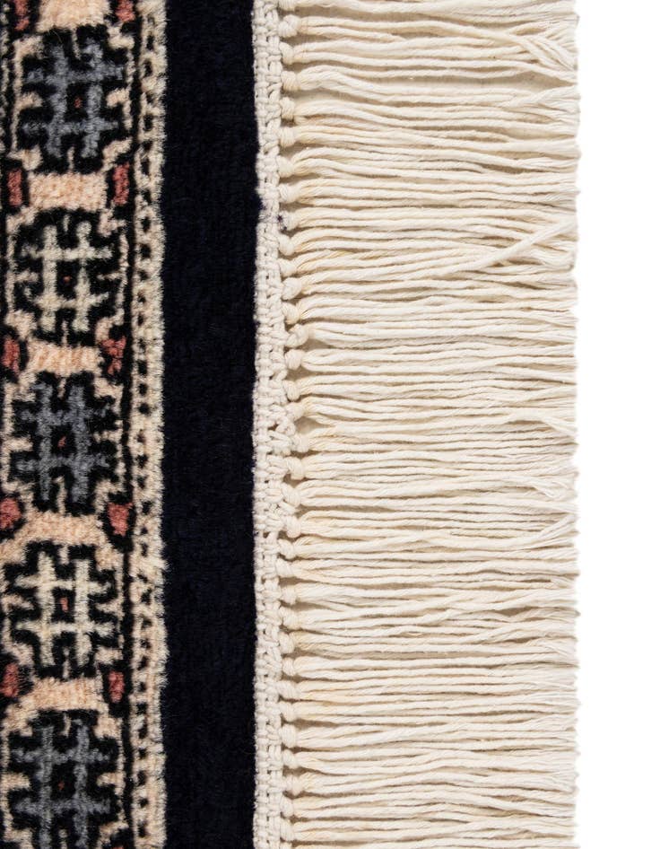 Detail image of 4' 2 x 6' 3  Hand Knotted Bokhara Oriental Wool Rug
