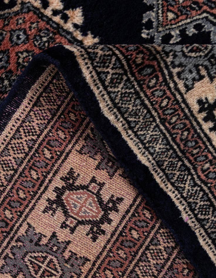 Detail image of 4' 2 x 6' 3  Hand Knotted Bokhara Oriental Wool Rug