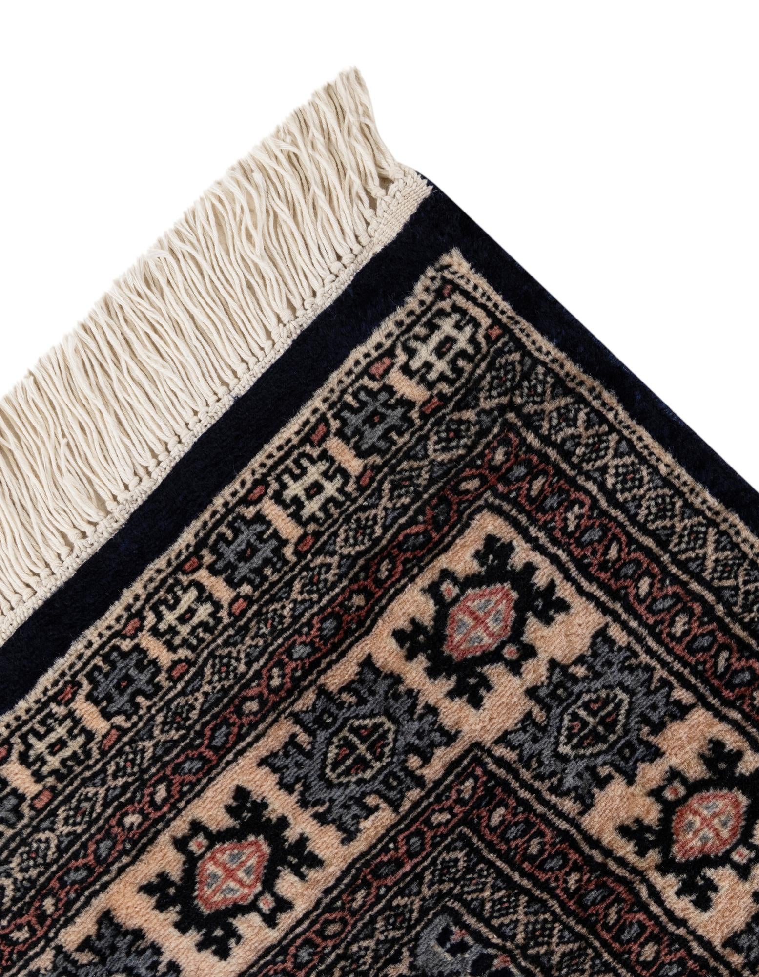 4' 2 x 6' 3 Hand Knotted Bokhara Oriental Wool Rug