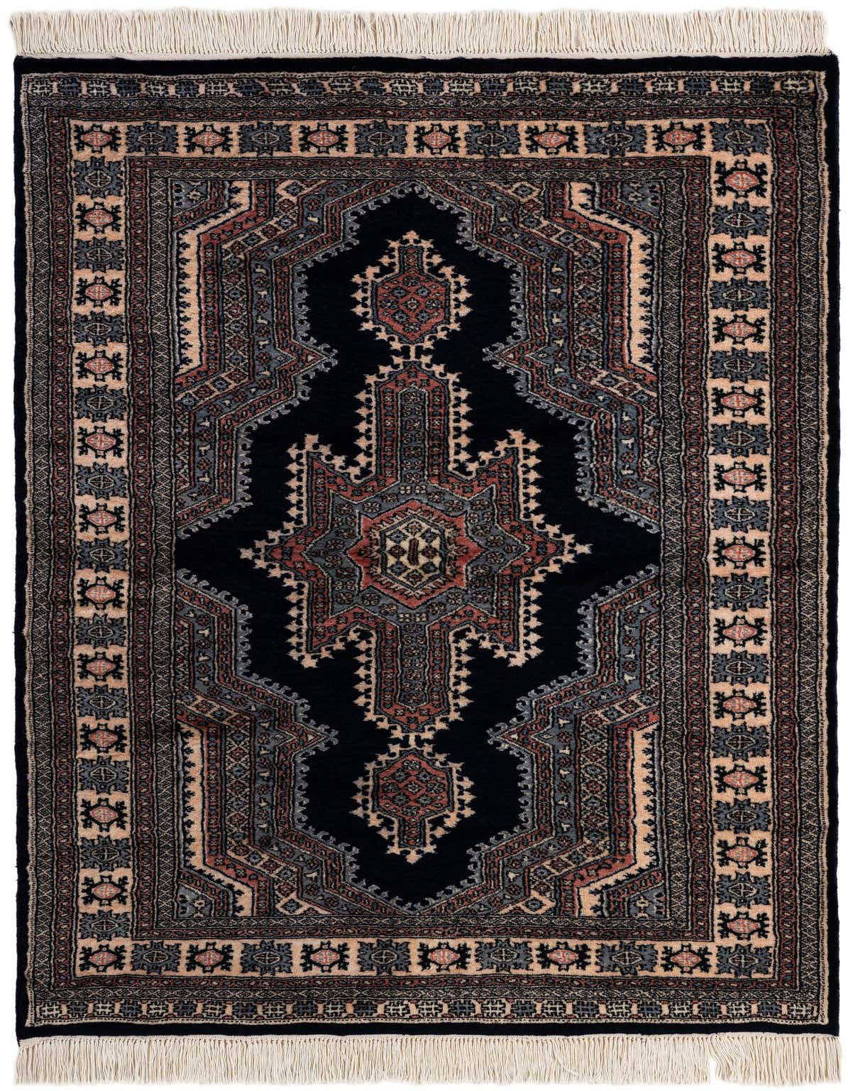 4' 2 x 6' 3 Hand Knotted Bokhara Oriental Wool Rug