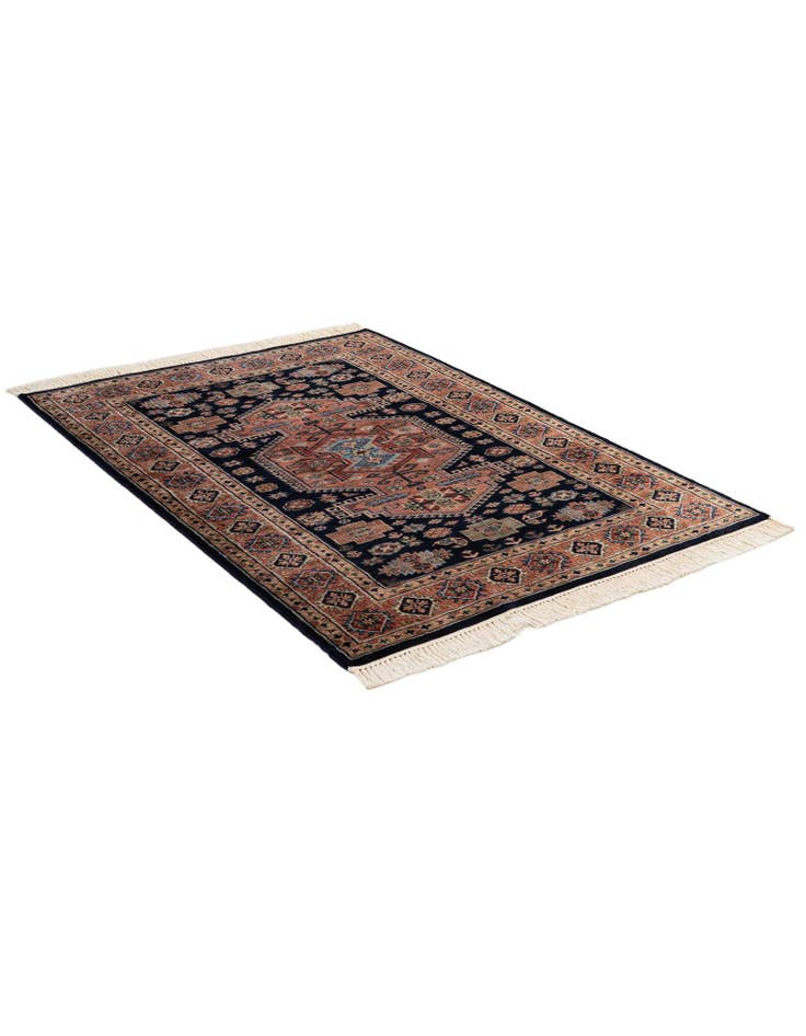 Detail image of 4' 5 x 6' Hand Knotted Bokhara Oriental Wool Rug