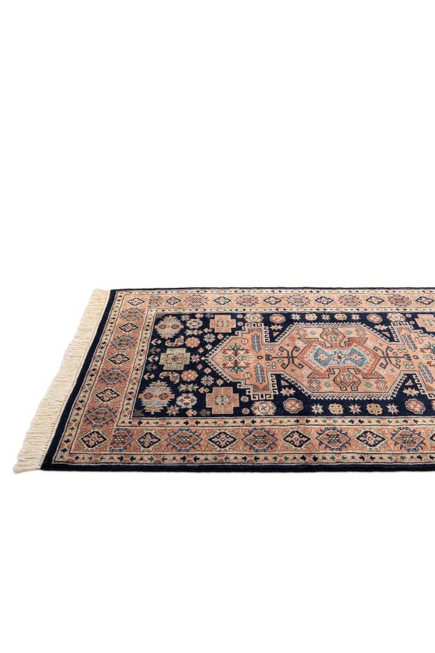 Detail image of 4' 5 x 6' Hand Knotted Bokhara Oriental Wool Rug