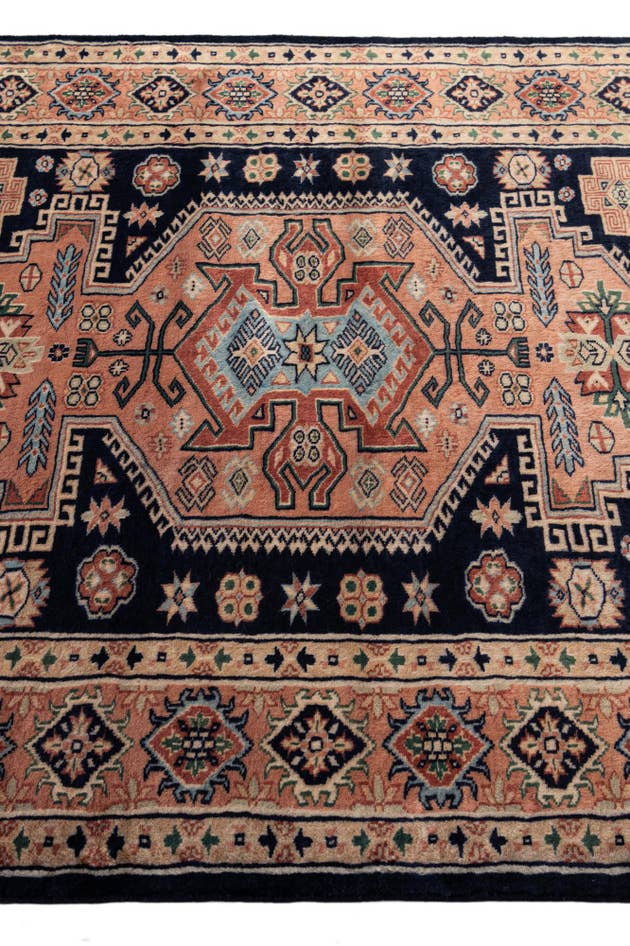 Detail image of 4' 5 x 6' Hand Knotted Bokhara Oriental Wool Rug