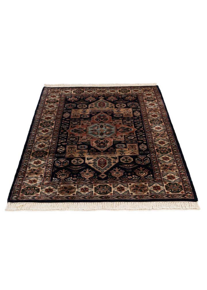 4' 5 x 5' 11 Hand Knotted Bokhara Wool Rug