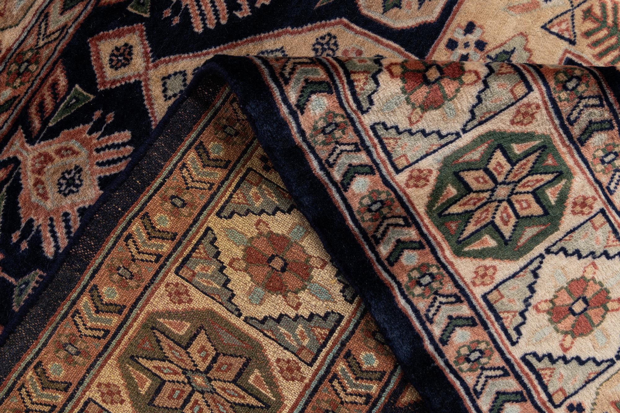 4' 5 x 5' 11 Hand Knotted Bokhara Wool Rug