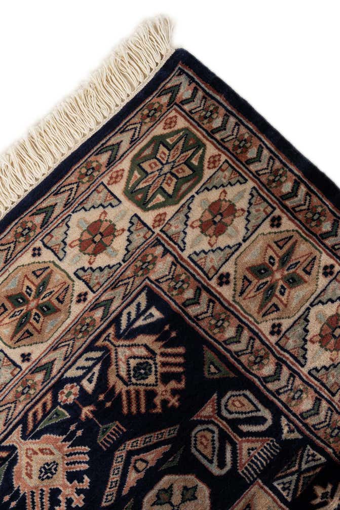 4' 5 x 5' 11 Hand Knotted Bokhara Wool Rug