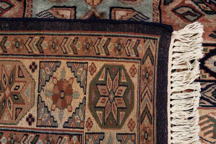 4' 5 x 5' 11 Hand Knotted Bokhara Wool Rug