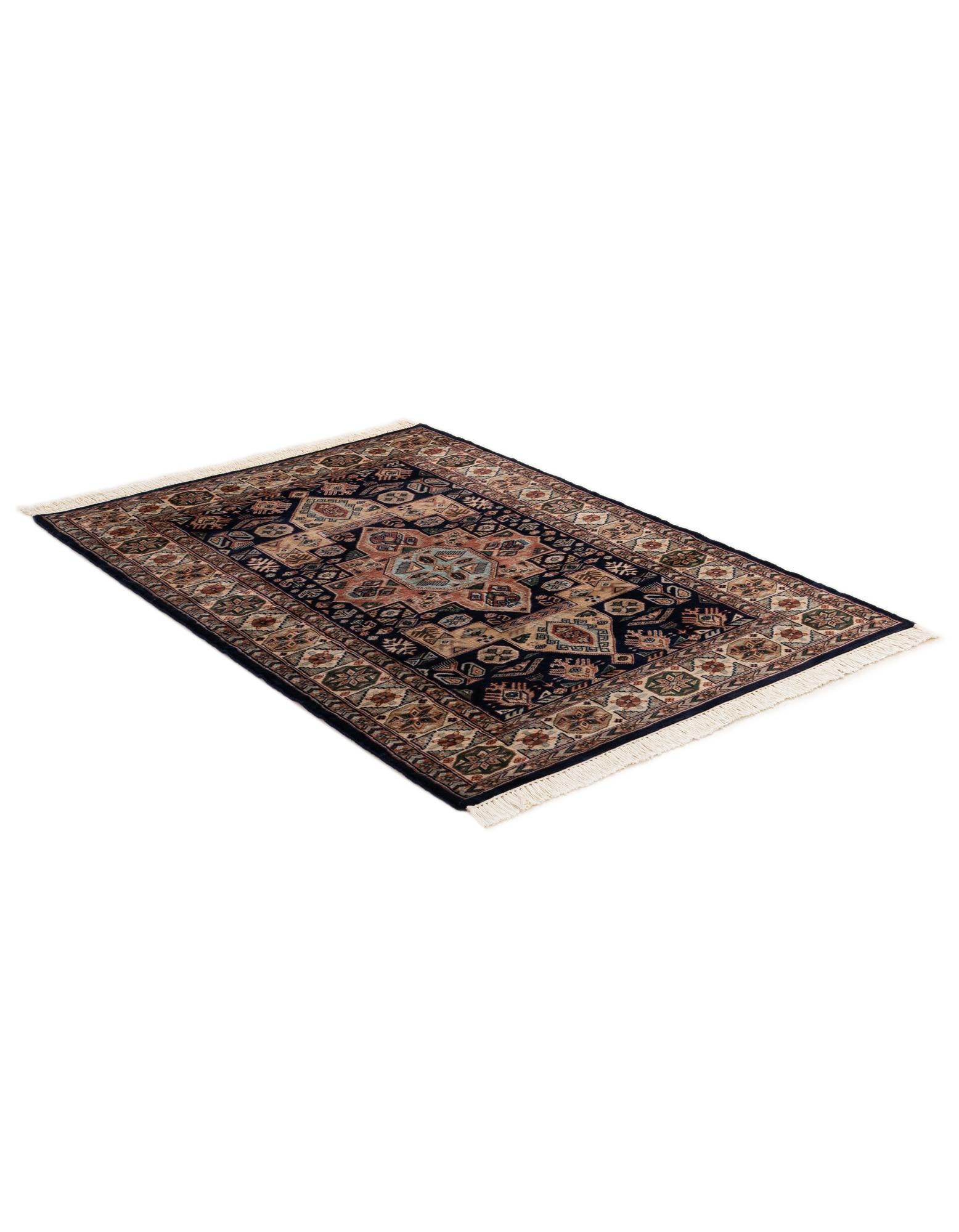 4' 5 x 5' 11 Hand Knotted Bokhara Wool Rug