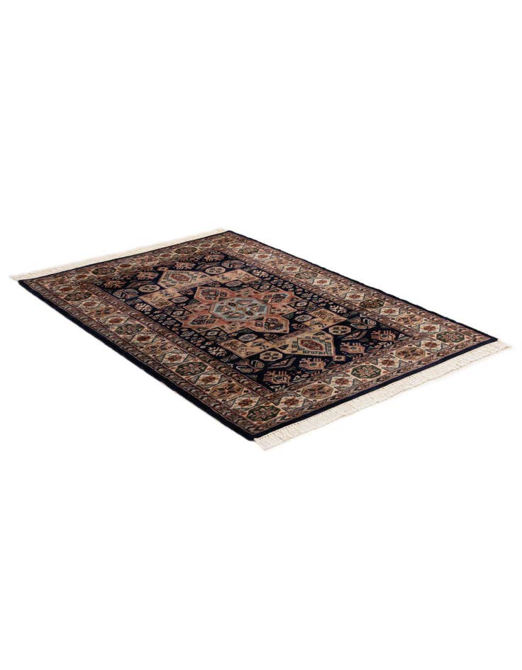Detail image of 4' 5 x 5' 11 Hand Knotted Bokhara Wool Rug