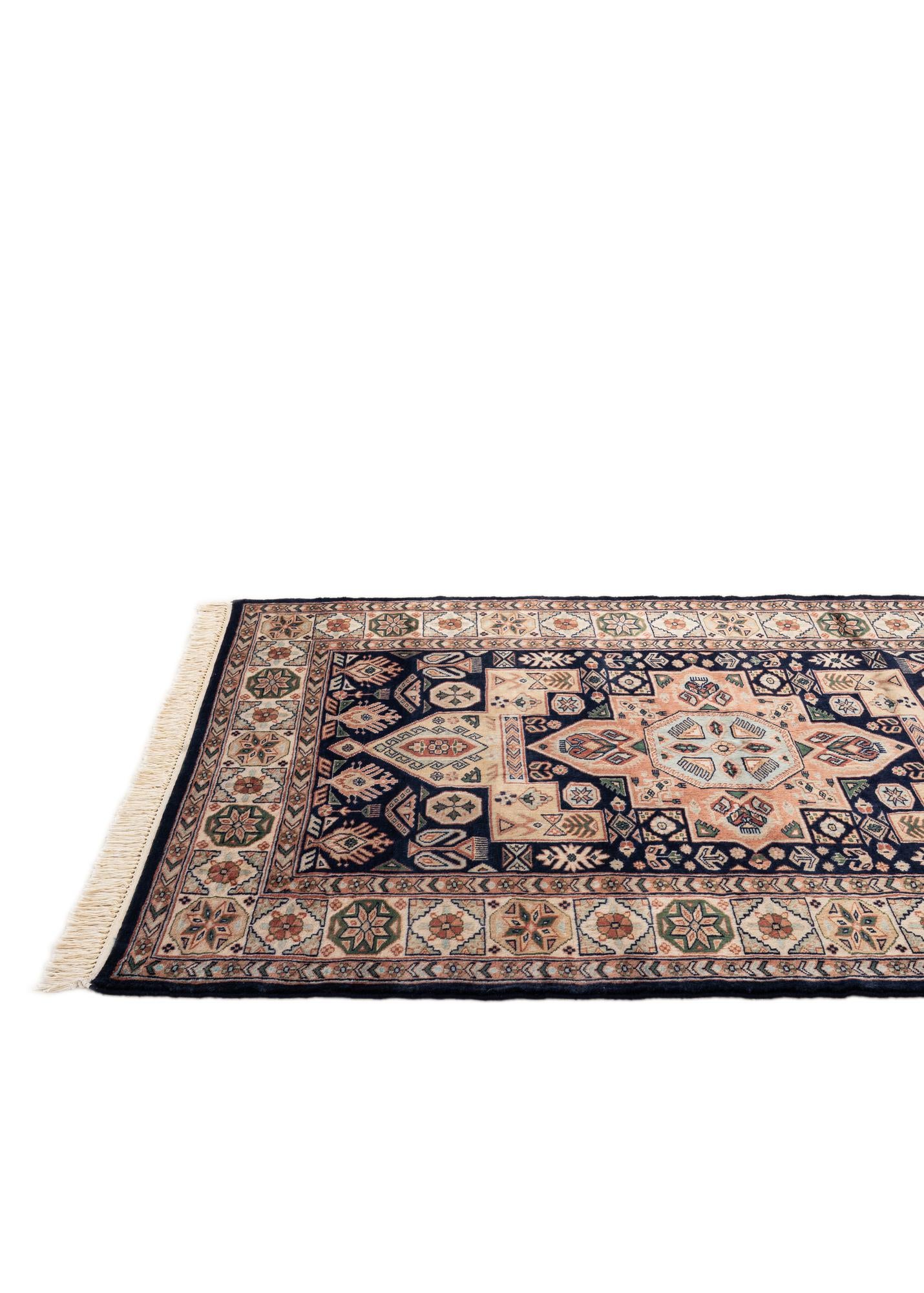 4' 5 x 5' 11 Hand Knotted Bokhara Wool Rug