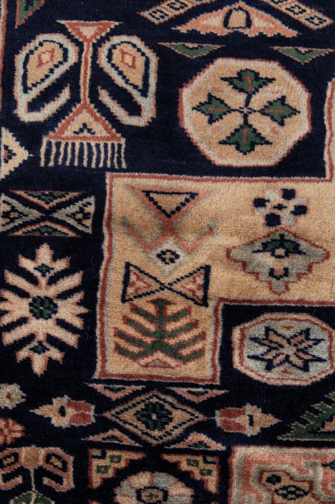4' 5 x 5' 11 Hand Knotted Bokhara Wool Rug