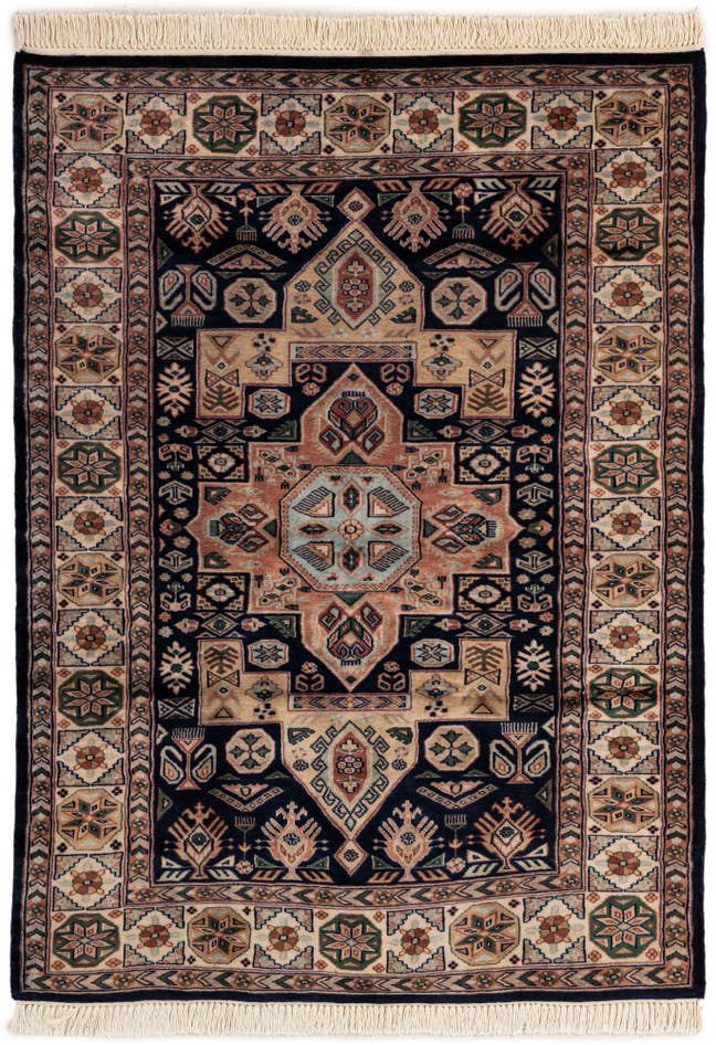 Detail image of 4' 5 x 5' 11 Hand Knotted Bokhara Wool Rug