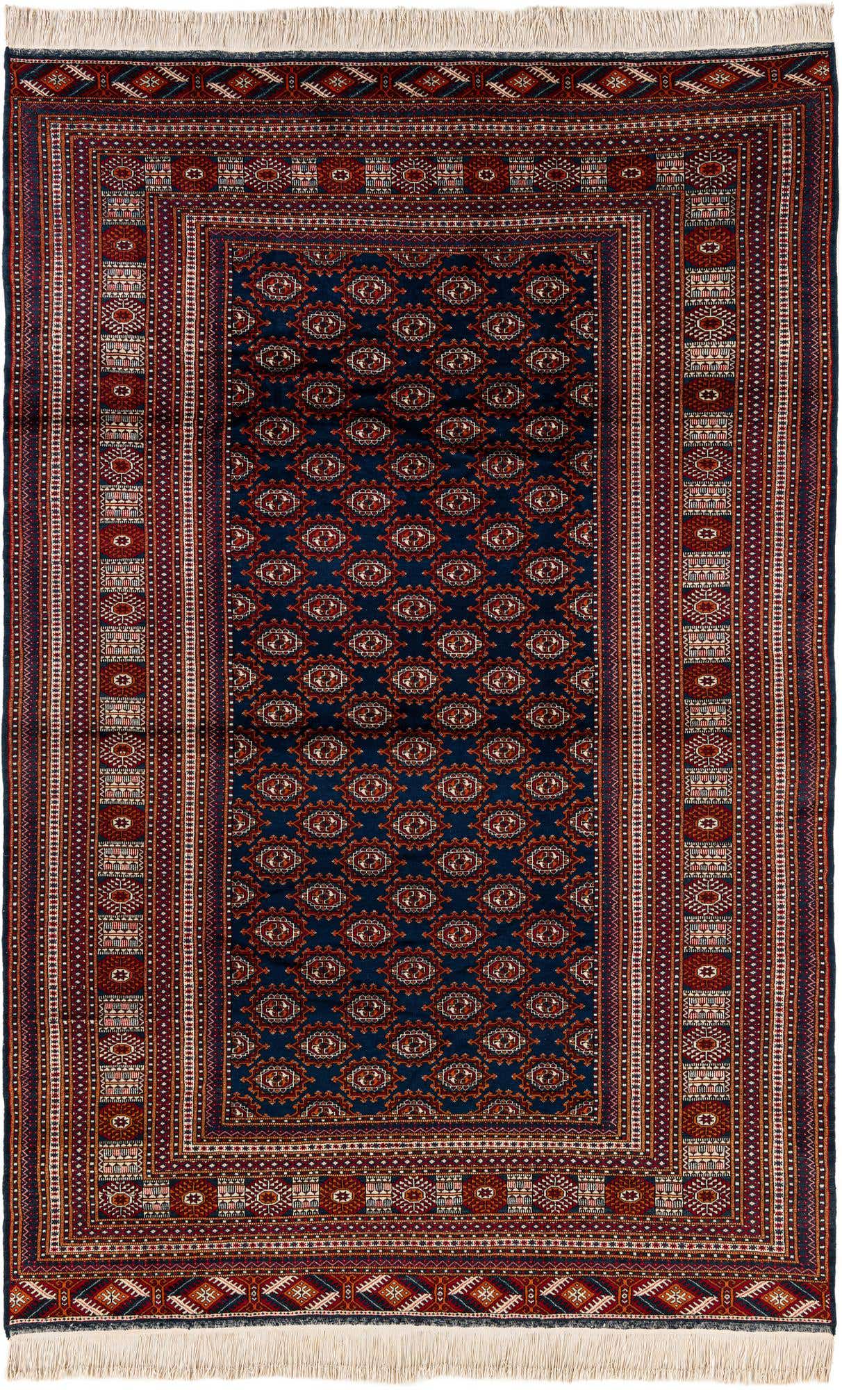 6' 5 x 9' 11 Hand Knotted Bokhara Oriental Wool Rug