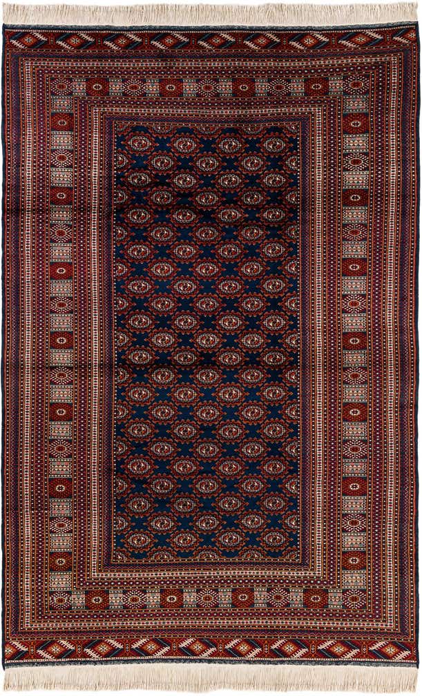 6' 5 x 9' 11 Hand Knotted Bokhara Oriental Wool Rug