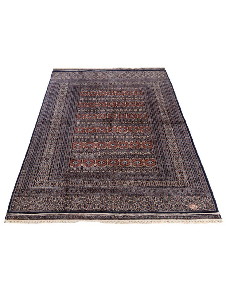 Detail image of 4' 1 x 5' 8  Hand Knotted Bokhara Oriental Wool Rug