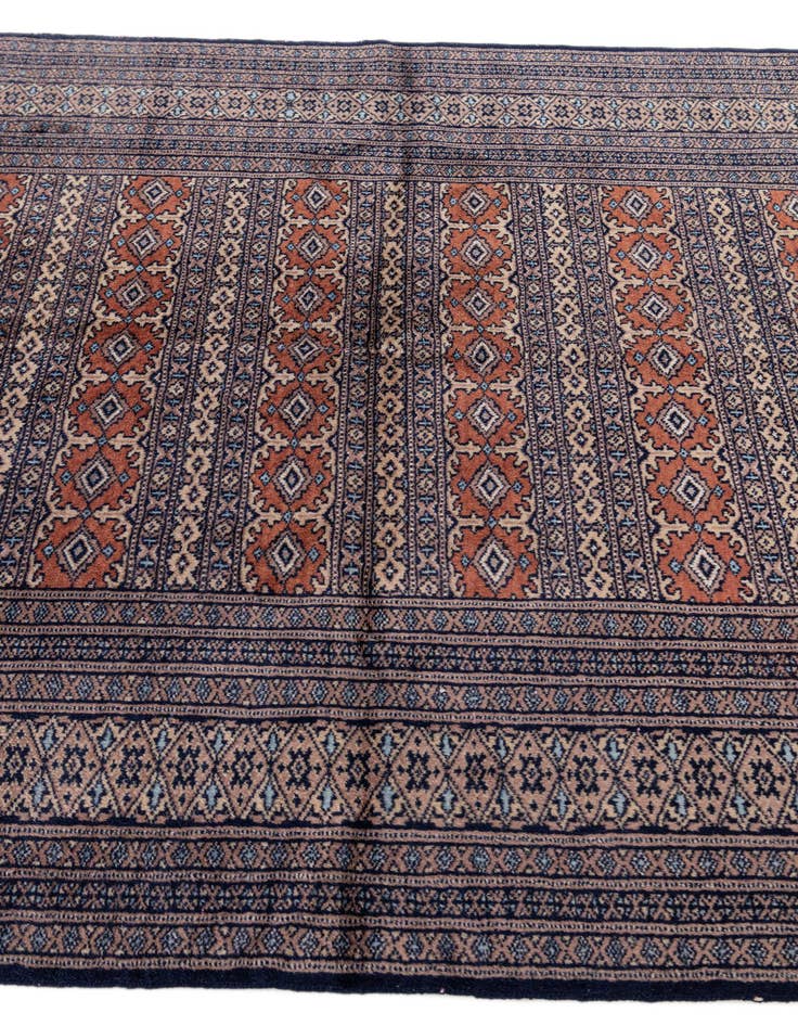 Detail image of 4' 1 x 5' 8  Hand Knotted Bokhara Oriental Wool Rug