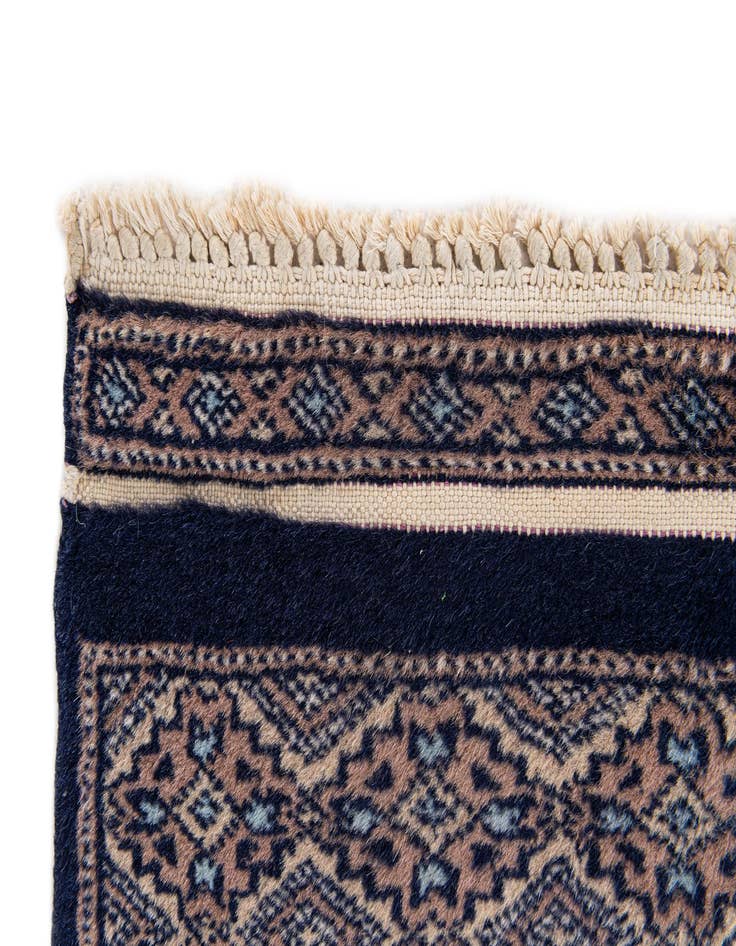 Detail image of 4' 1 x 5' 8  Hand Knotted Bokhara Oriental Wool Rug