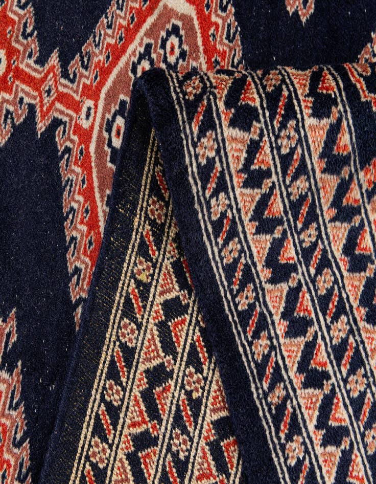 Detail image of 7' x 9' 11  Hand Knotted Bokhara Oriental Wool Rug