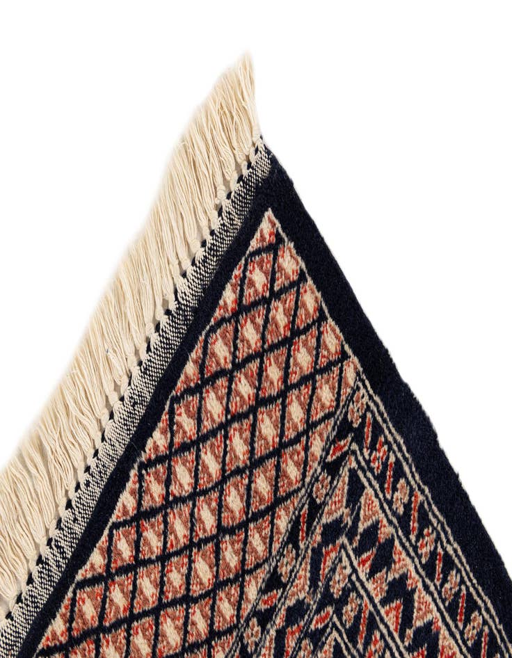 Detail image of 7' x 9' 11  Hand Knotted Bokhara Oriental Wool Rug