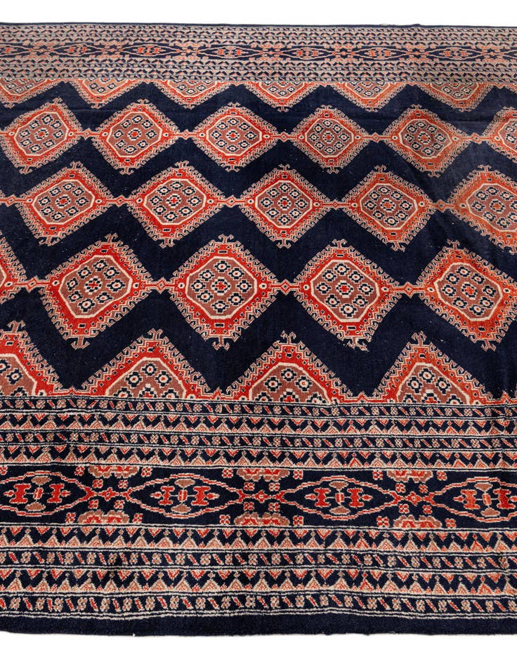 Detail image of 7' x 9' 11  Hand Knotted Bokhara Oriental Wool Rug
