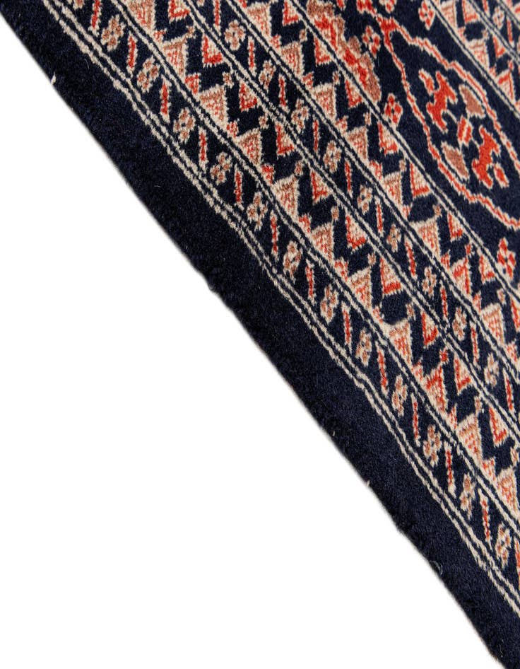 Detail image of 7' x 9' 11  Hand Knotted Bokhara Oriental Wool Rug