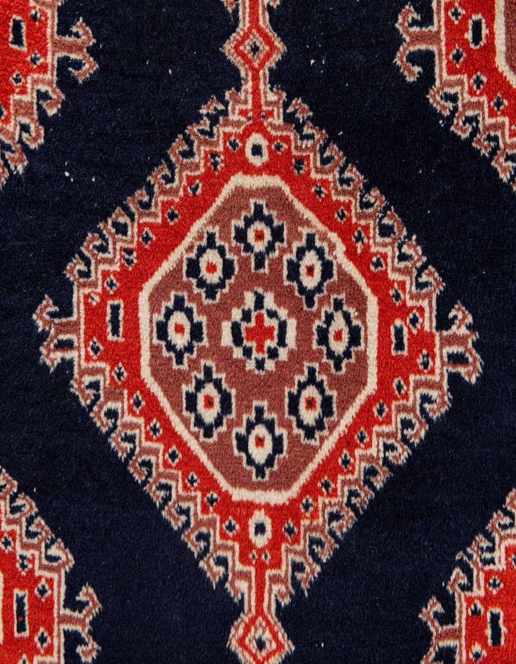 Detail image of 7' x 9' 11  Hand Knotted Bokhara Oriental Wool Rug
