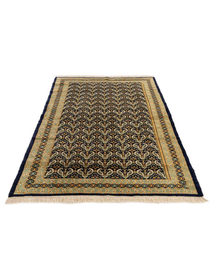4' 2 x 5' 7 Hand Knotted Bokhara Oriental Wool Rug
