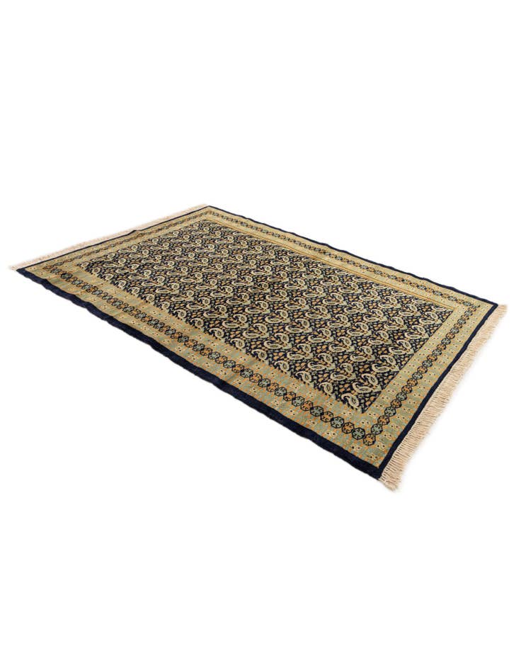 Detail image of 4' 2 x 5' 7  Hand Knotted Bokhara Oriental Wool Rug