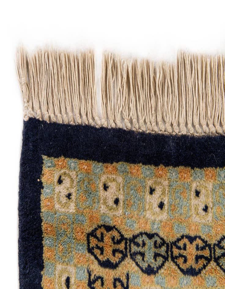 Detail image of 4' 2 x 5' 7  Hand Knotted Bokhara Oriental Wool Rug