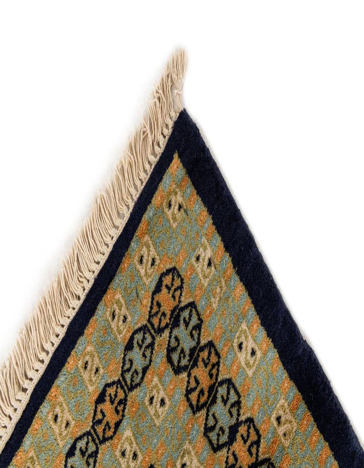 Detail image of 4' 2 x 5' 7  Hand Knotted Bokhara Oriental Wool Rug