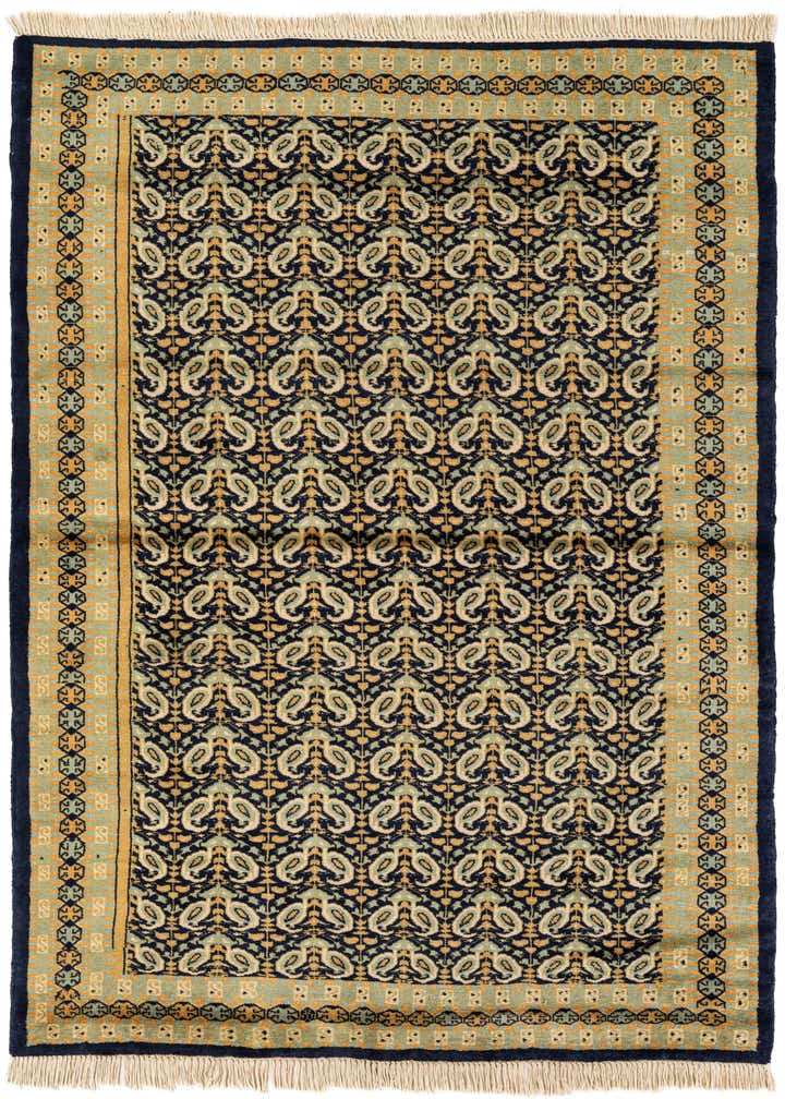 4' 2 x 5' 7 Hand Knotted Bokhara Oriental Wool Rug