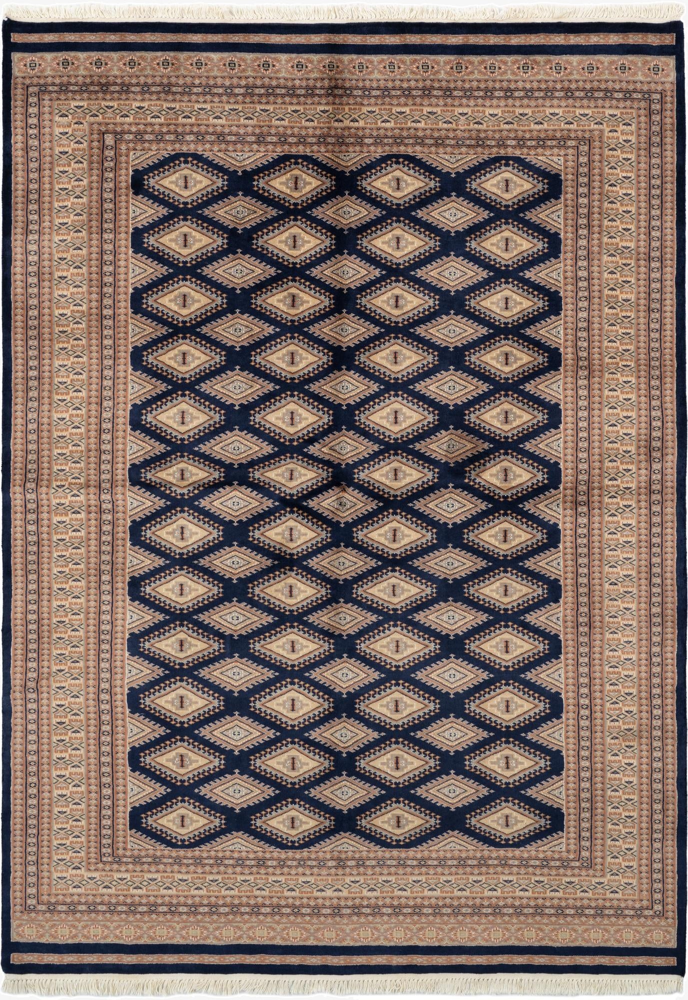 5' 6 x 7' 10  Hand Knotted Bokhara Oriental Wool Rug