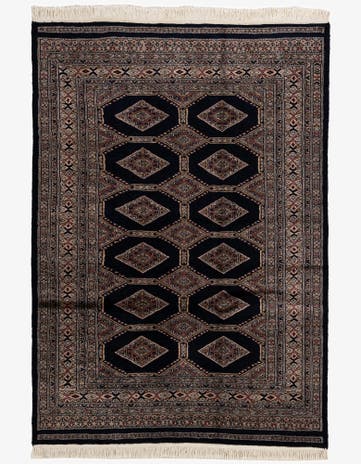4' 3 x 5' 11 Hand Knotted Bokhara Oriental Wool Rug