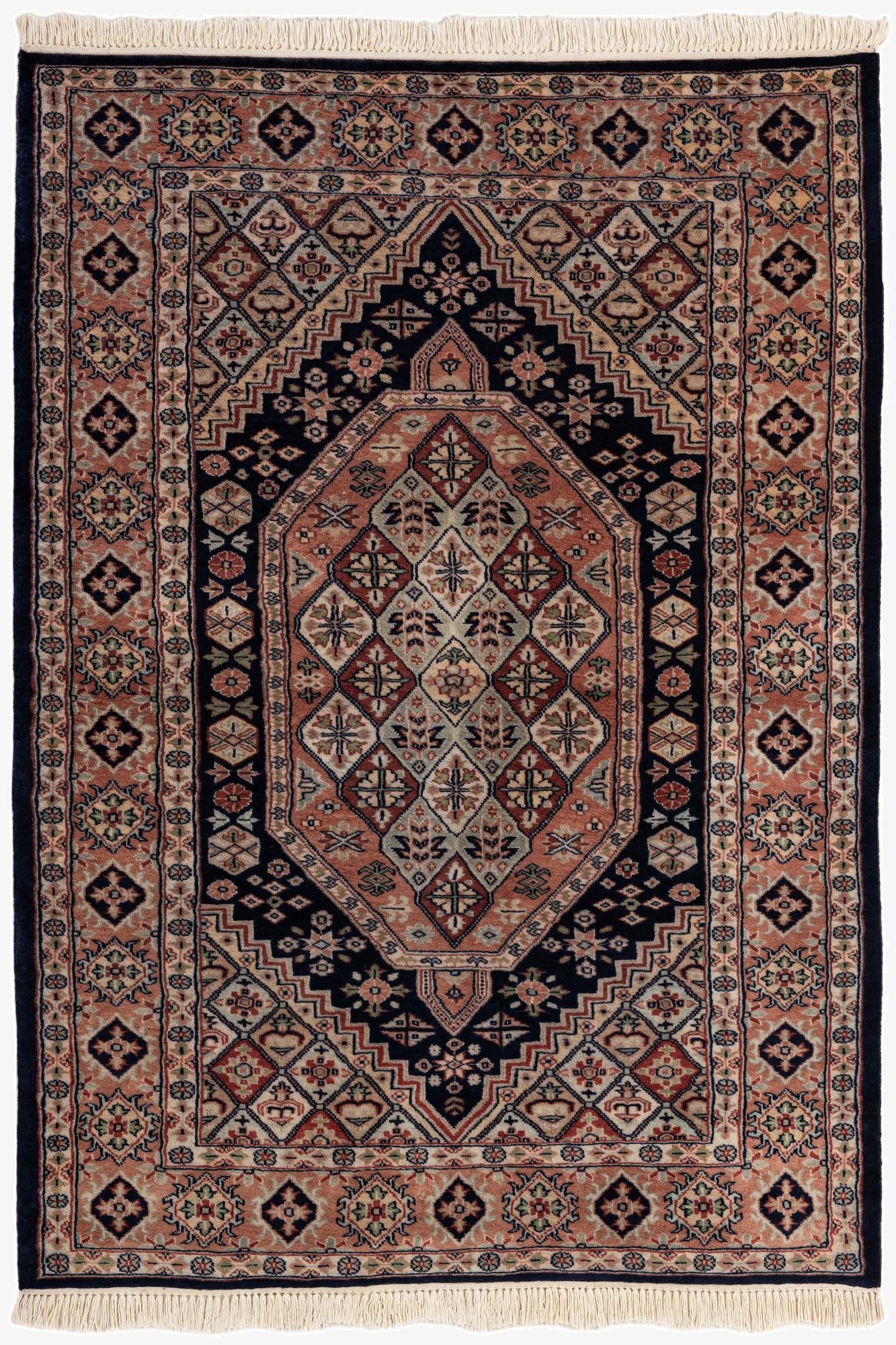 4' 3 x 6'  Hand Knotted Bokhara Oriental Wool Rug