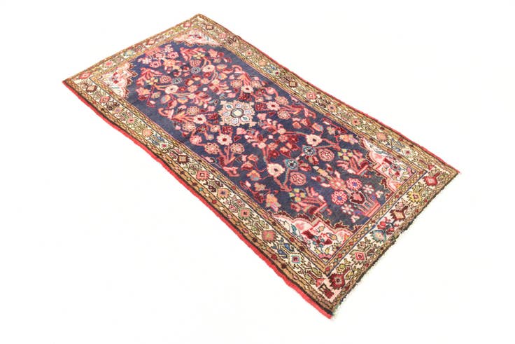 Detail image of 3' 3 x 6' Hand Knotted Borchelu Persian Wool Rug