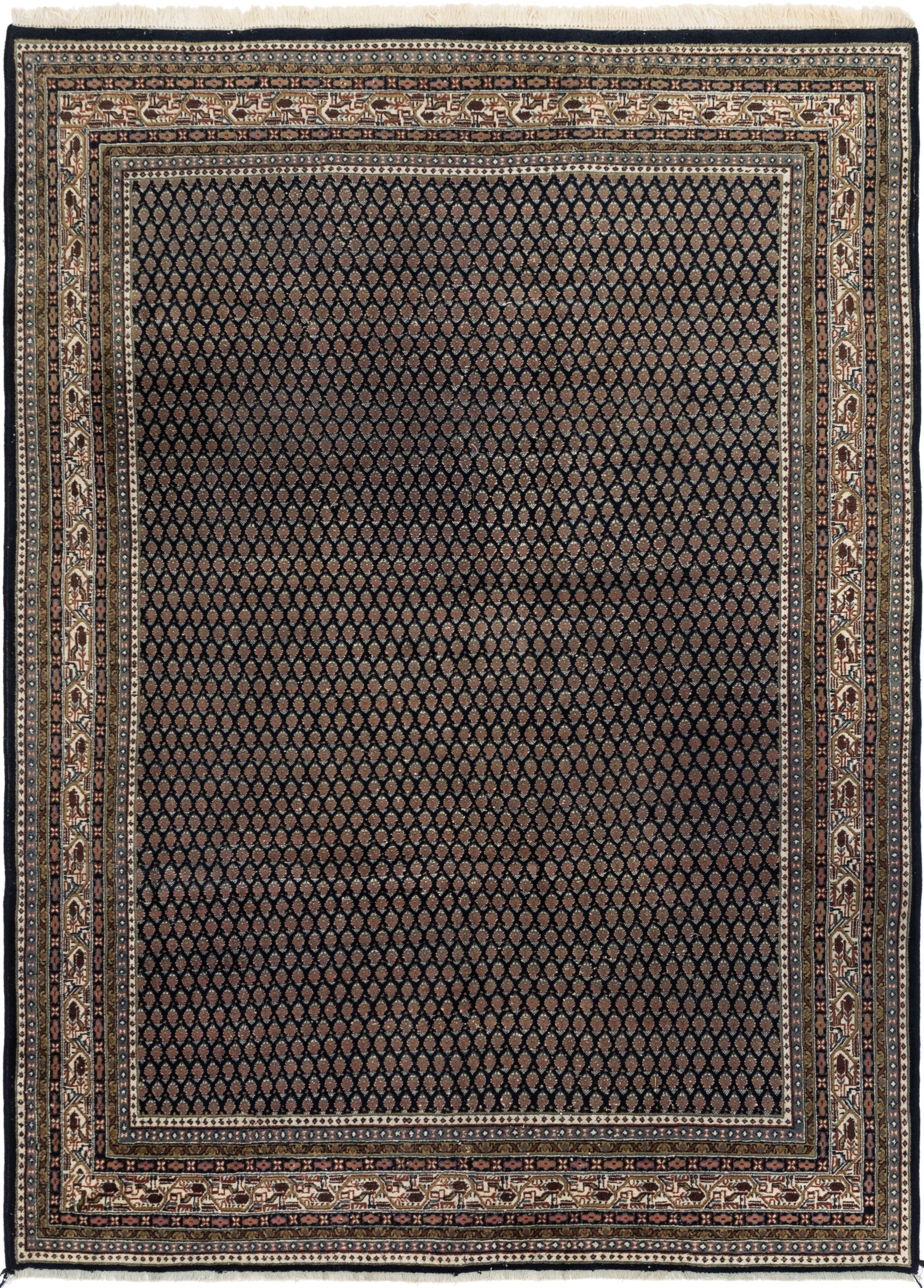 6' 8 x 9' 2 Hand Knotted Botemir Persian Wool Rug