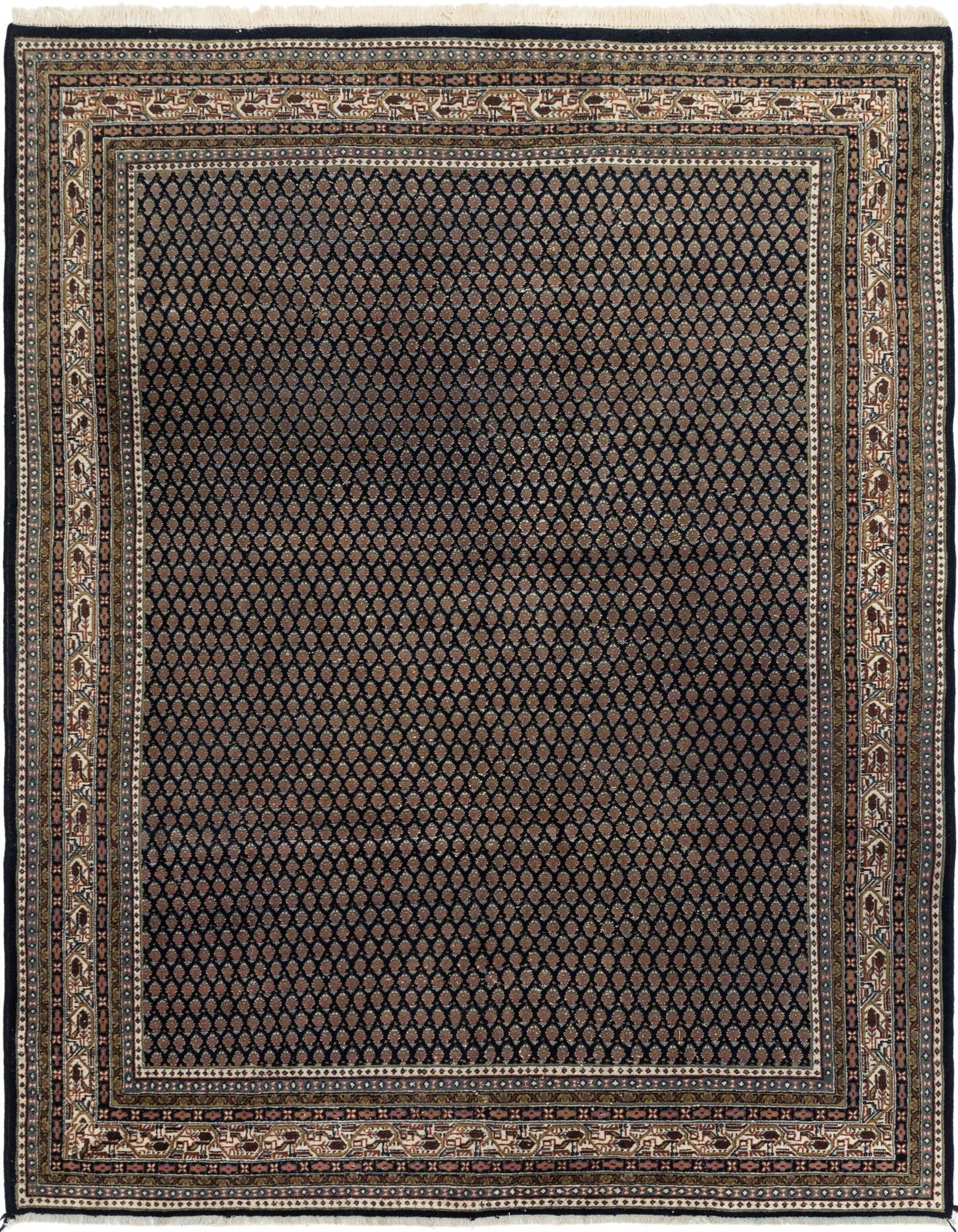 6' 8 x 9' 2 Hand Knotted Botemir Persian Wool Rug