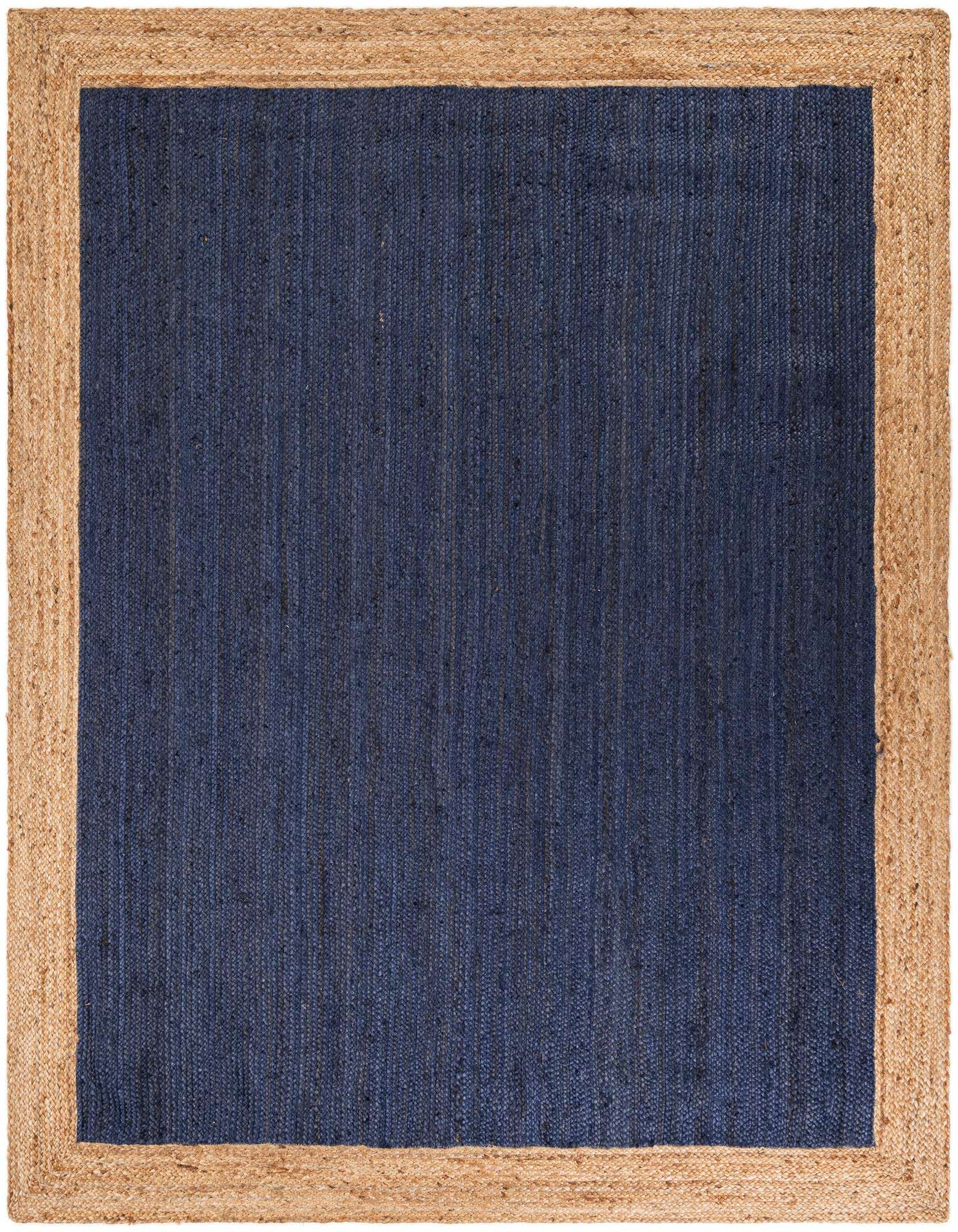 8' 1 x 10' Handmade Braided Jute Rug