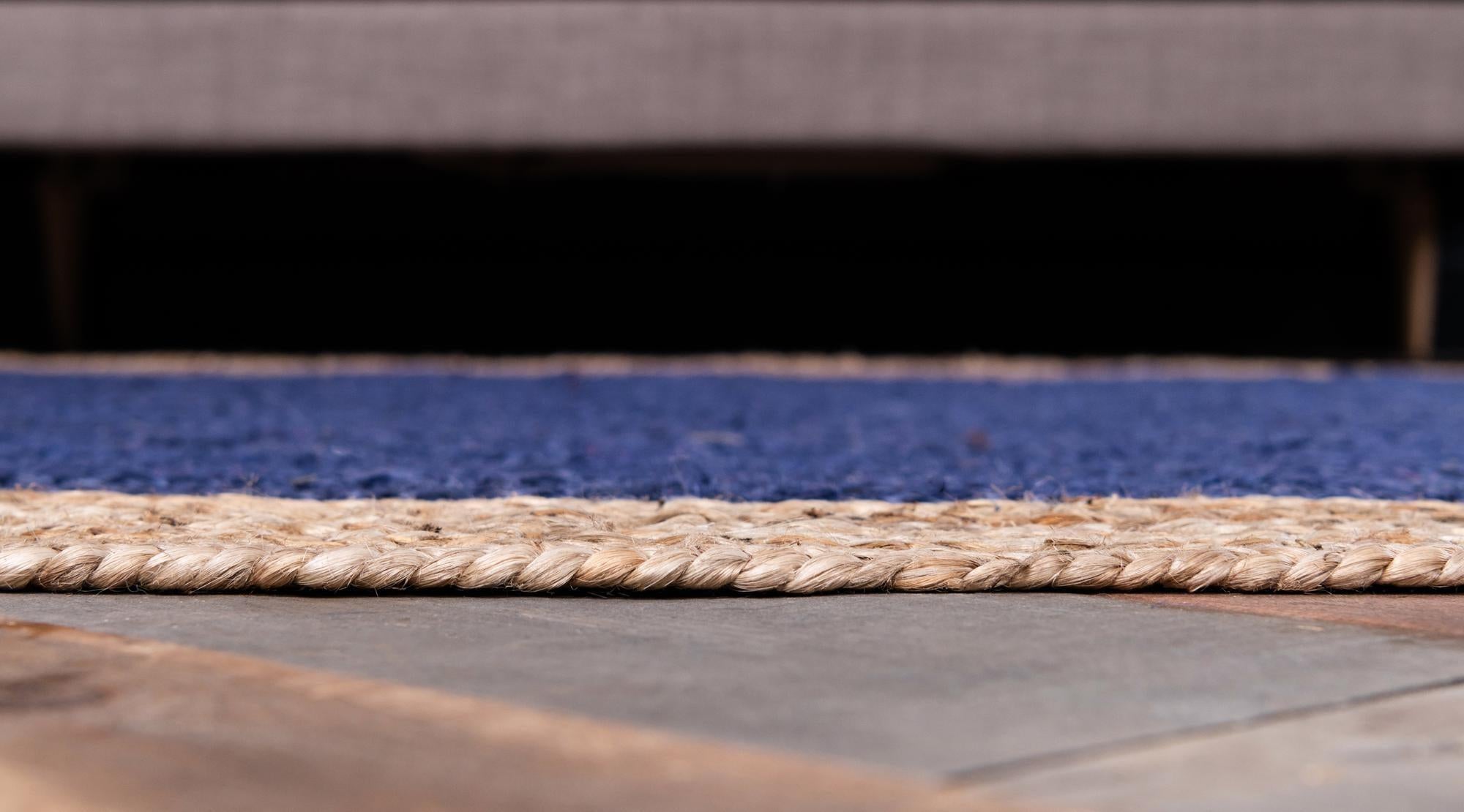 5' 1 x 8' Handmade Braided Jute Rug